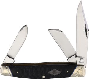 Rough Rider Stockman Black Micarta Carbon Steel Knife
