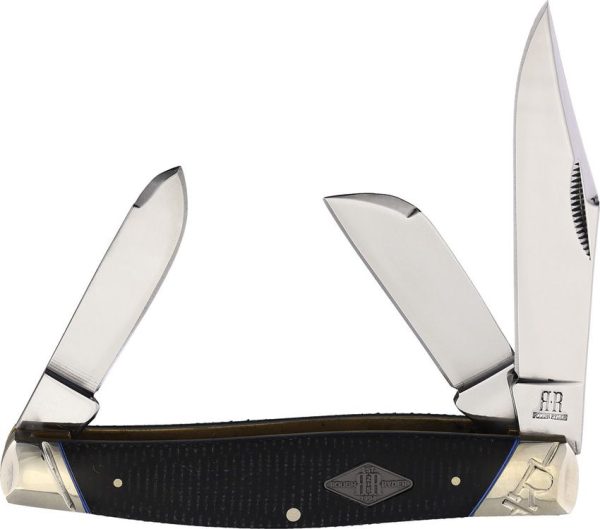 Rough Rider Stockman Black Micarta Carbon Steel Knife