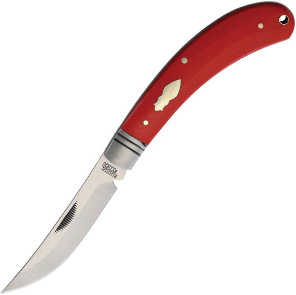 RR2257.jpg Rough Rider Bow Trapper Red Micarta Folding Knife