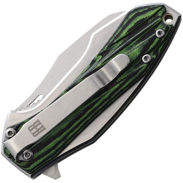 Rough Rider Bullfrog Linerlock Black/Green G10