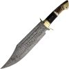 Rough Rider Bowie Damascus Fixed Blade Knife 14" Stag Handle