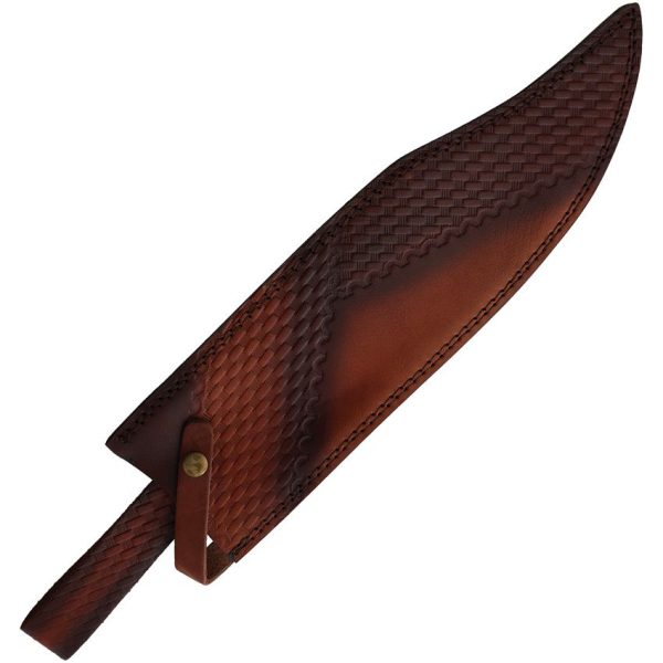 Rough Rider Bowie Damascus Fixed Blade Knife 14" Stag Handle