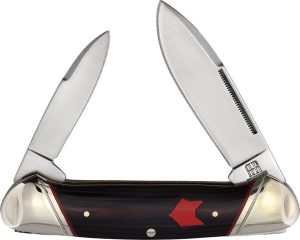 Rough Rider Canoe Red Fox Black/Red Micarta Knife