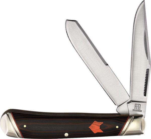 RR2300.jpg Rough Rider Desert Fox Trapper Black/Orange Micarta