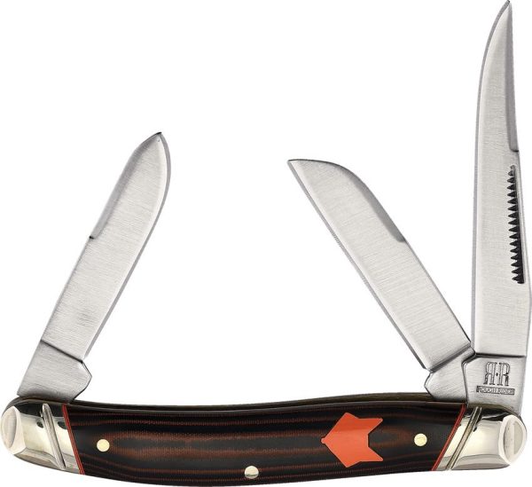 Rough Rider Desert Fox Stockman - Black Orange Micarta