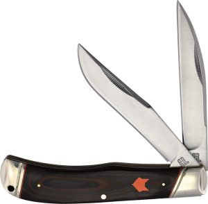 Rough Rider Desert Fox Jumbo Trapper - Black Orange Micarta