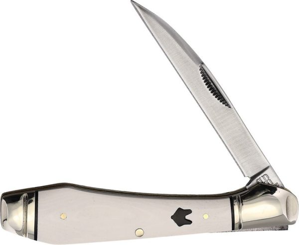 Rough Rider Wharncliffe Folder White Micarta - Single Blade