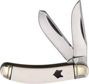 Rough Rider Sowbelly Trapper White Micarta - Clip Spey