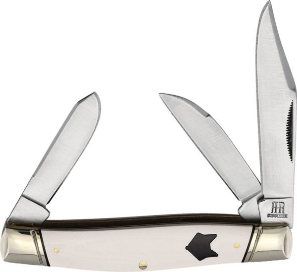 Rough Rider Stockman White Micarta - Clip Sheepsfoot Spey