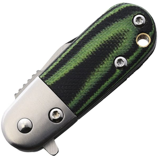 Rough Rider Tadpole Linerlock A/O - Black Green G10