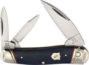 Rough Rider Whittler Blue Jean - Three Blade Knife