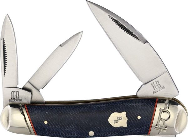 Rough Rider Whittler Blue Jean - Three Blade Knife
