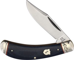 Rough Rider Bow Trapper Blue Jean Micarta Knife