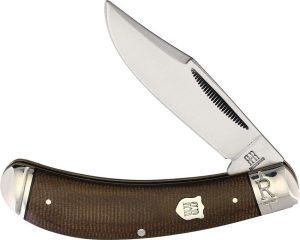 Rough Rider Bow Trapper Brown Burlap Micarta