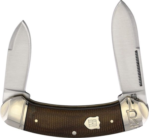 RR2376.jpg Rough Rider Bow Canoe Brown Burlap Micarta