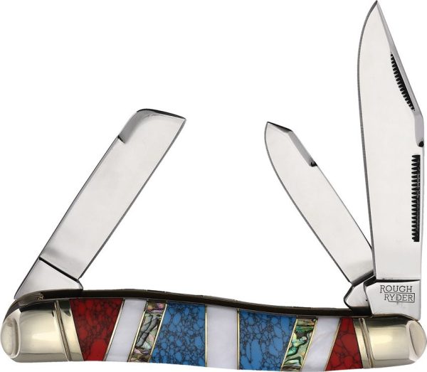 Rough Rider Texas Stockman Stoneworx 3-Blade