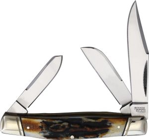 Rough Rider Stockman Cinnamon - Three-Blade Folder