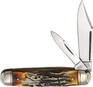 Rough Rider Cattleman Cinnamon Stag Bone 4.25in