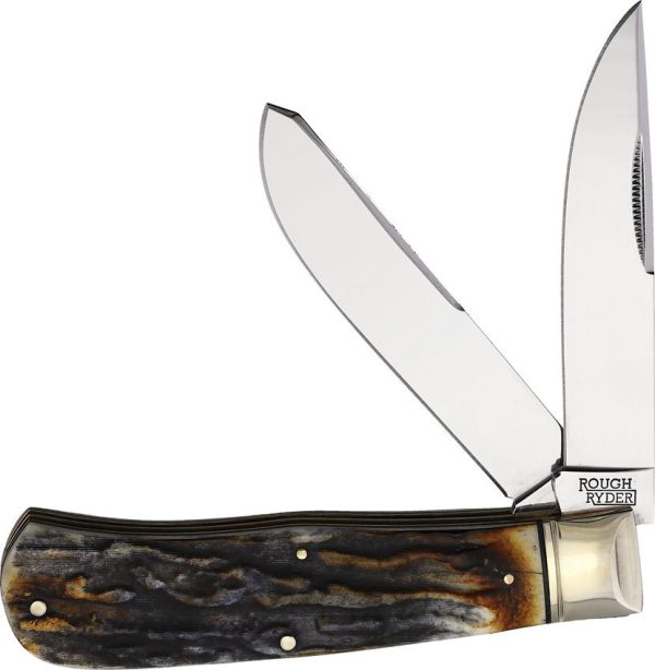 Rough Rider Jumbo Trapper Cinnamon Stag 4.5in