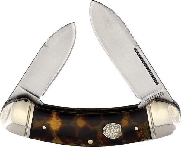 Rough Rider Bow Canoe Folding Knife - Tortoise Shell