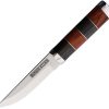 Rough Rider Fixed Blade Knife - Pakkawood Brown Leather