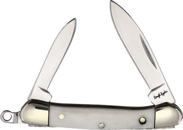 Rough Rider Mini Canoe White Bone Keyring Knife