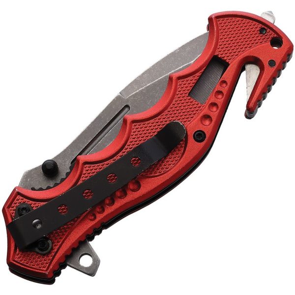 Rough Rider Fire Fighter Rescue Linerlock - Red Handle