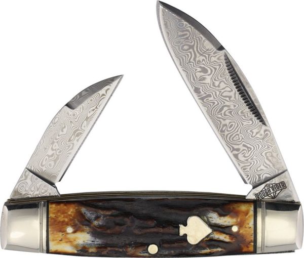 Rough Rider Senator Damascus Cinnamon Bone Folder