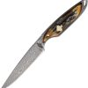 Rough Rider Streamline Fixed Blade Damascus Cinnamon Bone Knife