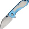 Rough Rider Tattoo Series Framelock - Blue Aluminum