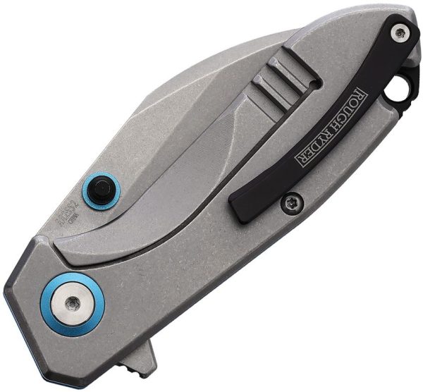 Rough Rider Tattoo Series Framelock - Blue Aluminum