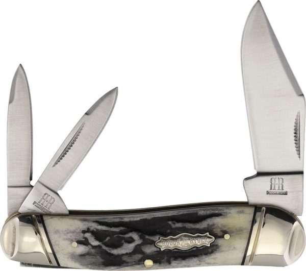 Rough Rider Whittler Black Stag Bone 3.75 Inch