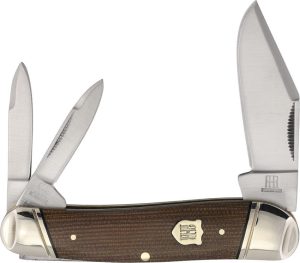 Rough Rider Whittler Brown Tater Skin - 3.88in Micarta