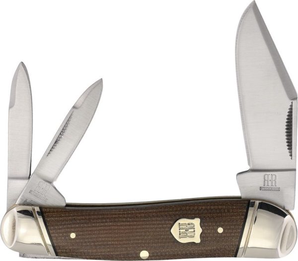 Rough Rider Whittler Brown Tater Skin - 3.88in Micarta