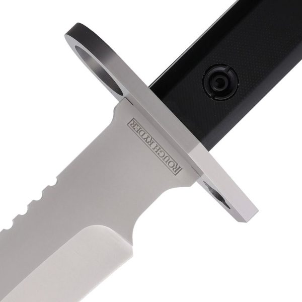 Rough Rider Combat Knife Fixed Blade - Black G10 Guard