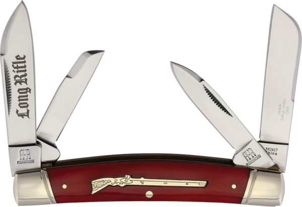 Rough Rider Long Rifle Congress Red Bone Folding Knife