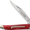 Rough Rider Long Rifle Large Toothpick Folding Knife Red Bone