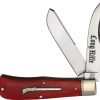 RR2623.jpg Rough Rider Long Rifle Jumbo Trapper Red Bone Folding Knife