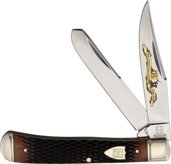 Rough Rider 30th Anniversary Trapper Brown Bone Folding Knife