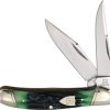 Rough Rider Bluegill Copperhead 3.63" Folding Knife Blue Green Bone