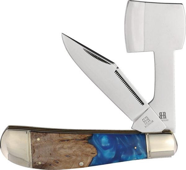 RR2655.jpg Rough Rider Pocket Chopper Pandora Swirl - Blue Resin