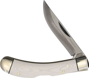 Rough Rider Tuxedo Bow Trapper White Micarta Knife