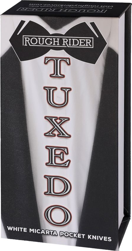 Rough Rider Tuxedo Bow Trapper White Micarta Knife
