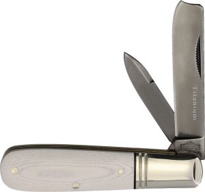 Rough Rider Tuxedo Razor Barlow White Micarta
