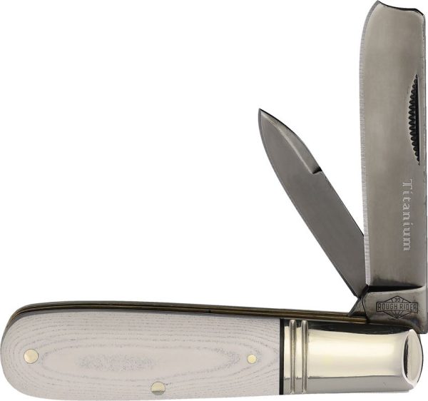 Rough Rider Tuxedo Razor Barlow White Micarta