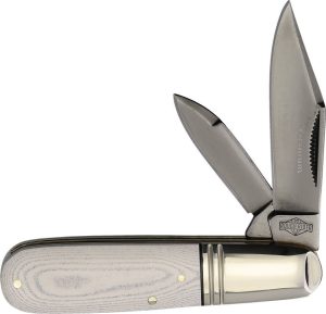 Rough Rider Tuxedo Barlow White Micarta Folding Knife