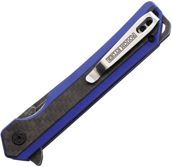 Rough Rider Linerlock Black/Blue Large G10 Knife