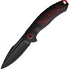 Rough Rider Linerlock Black Red G10 Folding Knife 2.88" Blade