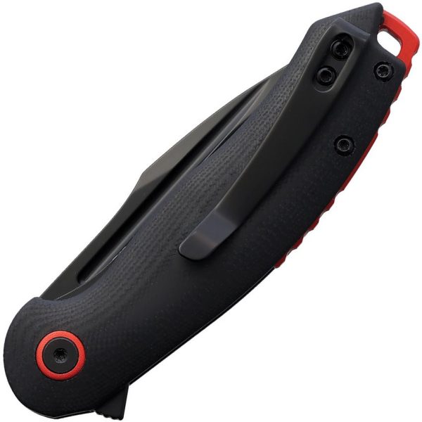 Rough Rider Linerlock Black Red G10 Folding Knife 2.88" Blade
