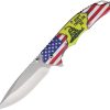 Rough Rider Linerlock A/O Don't Tread Flag - Aluminum